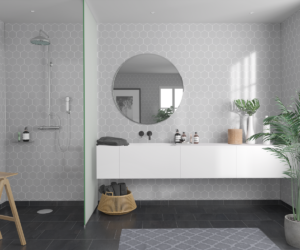 MEDIUM GREY HEXAGONAL 4115-M71