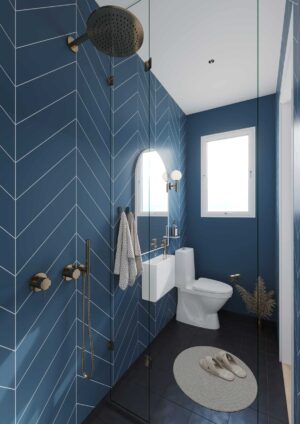 DUSTY BLUE CHEVRON 6274-M78